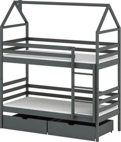 Κουκέτα ALEA 90x200 από γραφίτη LN6163