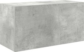 vidaXL Ντουλάπι τοίχου μπάνιου Γκρι μπετόν 60x25x30 cm