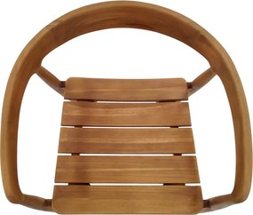 Πολυθρόνα Noody pakoworld teak ξύλο σε φυσική απόχρωση 62x55x75εκ