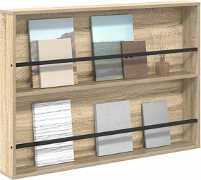 vidaXL Ράφι Περιοδικών Δρύς Sonoma 100 x 12 x 70 εκ Επεξεργασμένο ξύλο