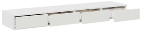 vidaXL Συρτάρια κρεβατιού με συρτάρι Λευκό 135 x 36.5 x 16.5 εκ