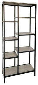 Βιβλιοθήκη File 28-0196 70x30xΗ178cm Sonoma - Black Melamine, Metal