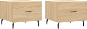 vidaXL Τραπεζάκια Σαλονιού 2 τεμ Sonoma Δρυς 50x50x40 εκ Επεξ. Ξύλο