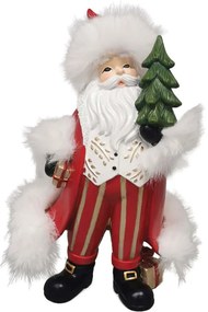 Χριστουγεννιάτικη Διακοσμητική Φιγούρα Άγιος Βασίλης 26131 32cm Red-White
