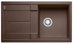 Blanco Metra 5 S Coffee SILGRANIT™ PuraDur™ Γρανιτένιος Νεροχύτης Ένθετος Αντιστρεφόμενος με 1 Γούρνα και Ποδιά 86x50cm