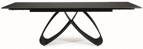 STÓŁ SAMANTA CERAMIC CZARNY SAHARA NOIR/CZARNY MAT (160-240)X90