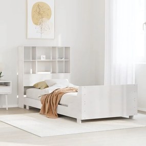 vidaXL Σκελετός Κρεβ. Χωρίς Στρώμα Λευκό 90x200 εκ Μασίφ Πεύκο