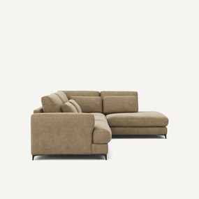 Γωνιακός καναπές βελούδο stonewashed, Marsile