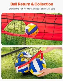 VEVOR Volleyball Training Net System Portable Practice Equipment Indoor Outdoor