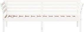 vidaXL Κρεβάτι ημέρας χωρίς στρώμα Λευκό 100x200 cm Στερεό ξύλο πεύκο