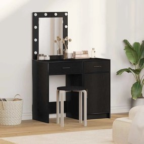 vidaXL Τραπέζι περιποίησης 2 τμχ. Μαύρο 50 x 41 x 135 εκ