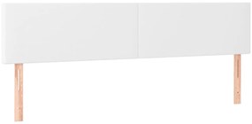 vidaXL Κεφαλάρι Κρεβατιού LED Λευκό 160x5x78/88 εκ. Συνθετ. Δέρμα