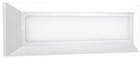 Απλίκα Φωτιστικό Τοίχου LED 3W 3000K IP65 23x8 Spotlight 7791 Λευκό