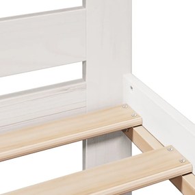 vidaXL Σκελετός Κρεβ. Χωρίς Στρώμα Λευκό 150x200 εκ Μασίφ Πεύκο
