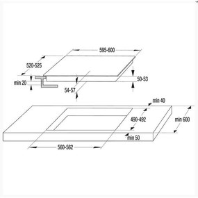 Εστία κεραμική Gorenje Λευκή χωρίς Πλαίσιο ECT643WCSC