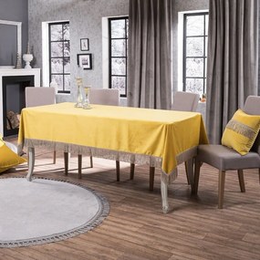 Τραπεζομάντηλο Velvet 14 Yellow Teoran 140 X140 Cotton-Acrylic