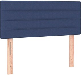 vidaXL Κρεβάτι Boxspring με Στρώμα Μπλε 80x200 εκ. Υφασμάτινο