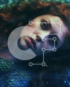 Intra Συλλεκτικό Ξύλινο Παζλ Plywood 4mm - Όμορφη εικόνα μιας γυναίκας με κλίμακες σαν γοργόνα Σε Ξύλινο Κουτί - Διαστάσεις: 10x10 cm – 25 κομμάτια