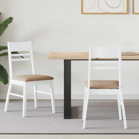 vidaXL Καρέκλες φαγητού 2 pcs Λευκό 43 x 54 x 89 εκ.