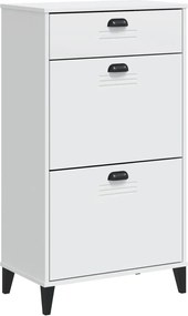 vidaXL Παπουτσοθήκη VIKEN Λευκή από Επεξεργασμένο Ξύλο