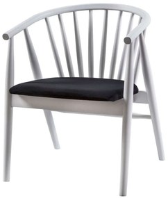 Πολυθρόνα Albero 117FRF1150 55x47x77cm White-Black Ξύλο