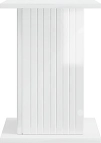 vidaXL Βάση φυτών 2 pcs Γυαλιστερό Λευκό 30,5 x 30 x 43 εκ