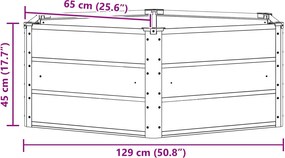 vidaXL Γλάστρα Παστέλ Πράσινο 129 x 129 x 45 cm Ατσάλι