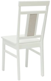 vidaXL Καρέκλα τραπεζαρίας 2 pcs Λευκό Στερεό Ξύλο Ραβέντι