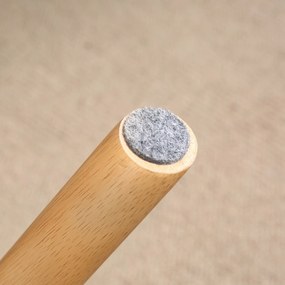 HOMCOM Μοντέρνο υποπόδιο με επένδυση fleece και ξύλινα πόδια, επενδεδυμένο, για σαλόνι, υπνοδωμάτιο, διάδρομο, Καφέ