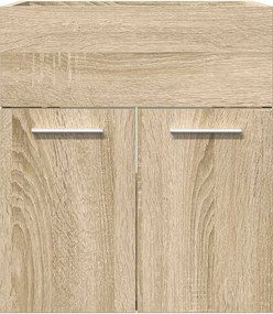 vidaXL Ντουλάπι νιπτήρα μπάνιου Sonoma Oak Κατασκευασμένο ξύλο