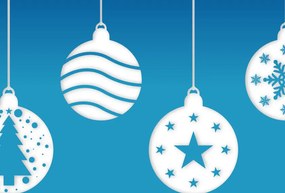 Σετ των 2 Intra απο ξύλο plywood 3mm-4mm πάχος Χριστουγεννιάτικες μπάλες με λέιζερ κομμένο διάνυσμα πρότυπο Δίασταση 15x15 cm INTRAFABR-19033181