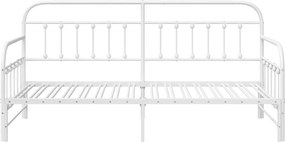 vidaXL Σκελετός κρεβατιού ημέρας Λευκό 90 x 190 cm