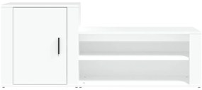 vidaXL Παπουτσοθήκη Λευκή 130 x 35 x 54 εκ. από Επεξεργασμένο Ξύλο