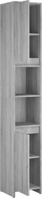 vidaXL Ντουλάπι Μπάνιου Γκρι Sonoma 30x30x183,5 εκ. Επεξεργασμένο Ξύλο