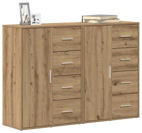 vidaXL Παραδοσιακά Πλευρικά Έπιπλα 2 pcs artisan δρυς 60 x 31 x 84 εκ.