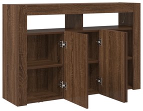 vidaXL Κονσόλα Καφέ Δρυός Επεξεργασμένο Ξύλο 116 x 30 x 75 εκ. Κονσόλα