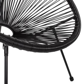 ΣΕΤ ΕΞΩΤΕΡΙΚΟΥ ΧΩΡΟΥ 3ΤΜΧ ACAPULCO HM21101 P.E.RATTAN-ΜΕΤΑΛΛΟ ΣΕ ΜΑΥΡΟ