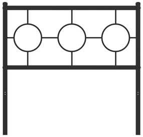 vidaXL Κεφαλάρι Μαύρο 90 εκ. Μεταλλικό