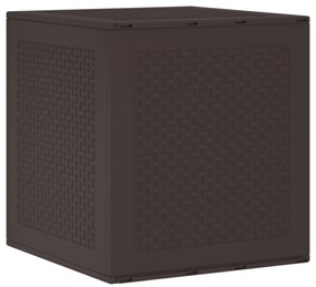 vidaXL Καφέ Σεντούκι Αποθήκευσης Κήπου 55x53x57 εκ. PP
