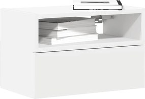 vidaXL Κομοδίνα Επιτοίχια 2 τεμ. Λευκά 45x26x28,5 εκ.