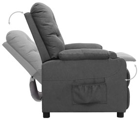 vidaXL Πολυθρόνα με Ανύψωση Ανοιχτό Γκρι Υφασμάτινη