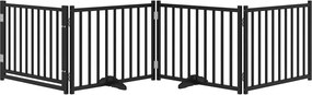 vidaXL Διαχωριστικό Σκύλων/Πόρτα Πτυσσόμενο 4 Πάνελ 320εκ. Μασίφ Ελάτη