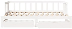 vidaXL Καναπές Κρεβάτι Συρόμενος Χωρίς Στρώμα 90x200 εκ. &amp; Συρτάρια