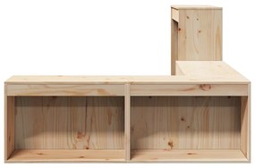 vidaXL Κομοδίνο με Γραφείο 232x122x75 εκ. από Μασίφ Ξύλο Πεύκου