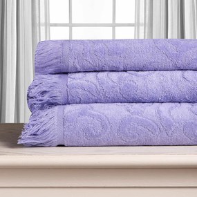Πετσέτα Προσώπου (50x100) Silk Fashion Alicia 520gsm Λιλά