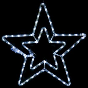 Χριστουγεννιάτικα Λαμπάκια Με Σχήμα Double Stars 60 Led X08182116 46+150cm 12,3W Clear Aca