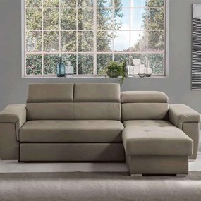 Καναπές Γωνιακός Με Αναστρέψιμη Γωνία Comfort 279x165x77+22cm Dove Grey Capodarte