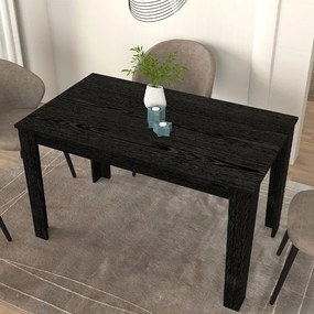 Τραπέζι Darlen Megapap χρώμα sencron black 125x72x74εκ.