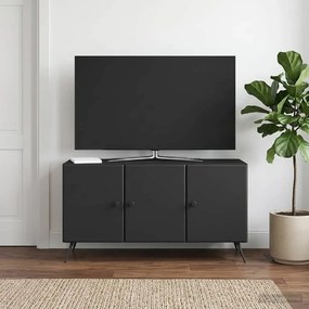 vidaXL Ντουλάπι TV Μαύρο 99 x 34,5 x 50 εκ. Επεξεργασμένο Ξύλο