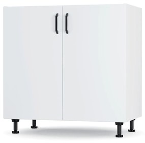 Modest Κάτω Ντουλάπι Νεροχύτη Λευκό 80x48x82cm LS8082M02